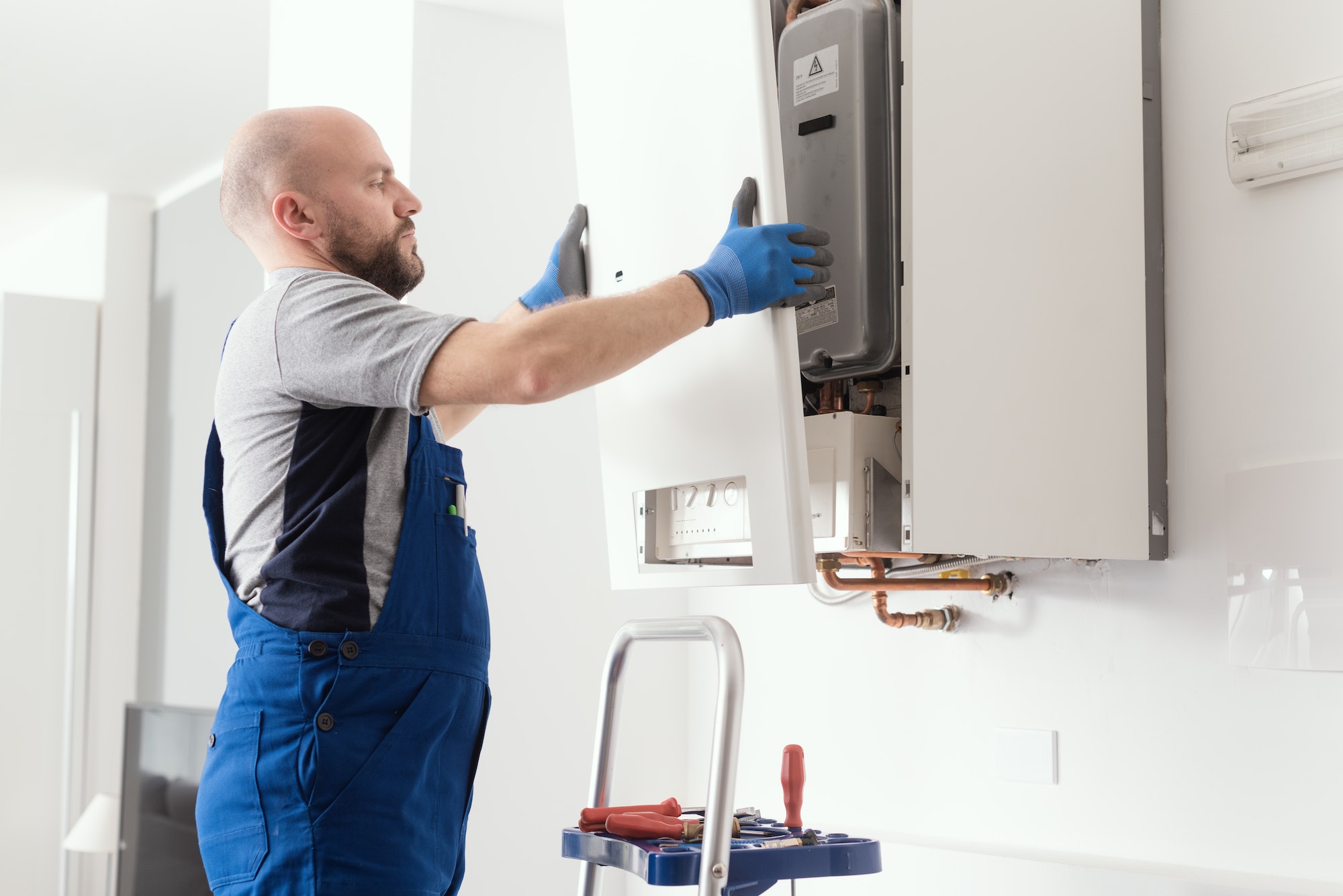 Professional boiler service at home